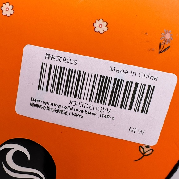 iPhone 14 Pro Case - Blue Heart w beaded wrist strap - Picture 7 of 8